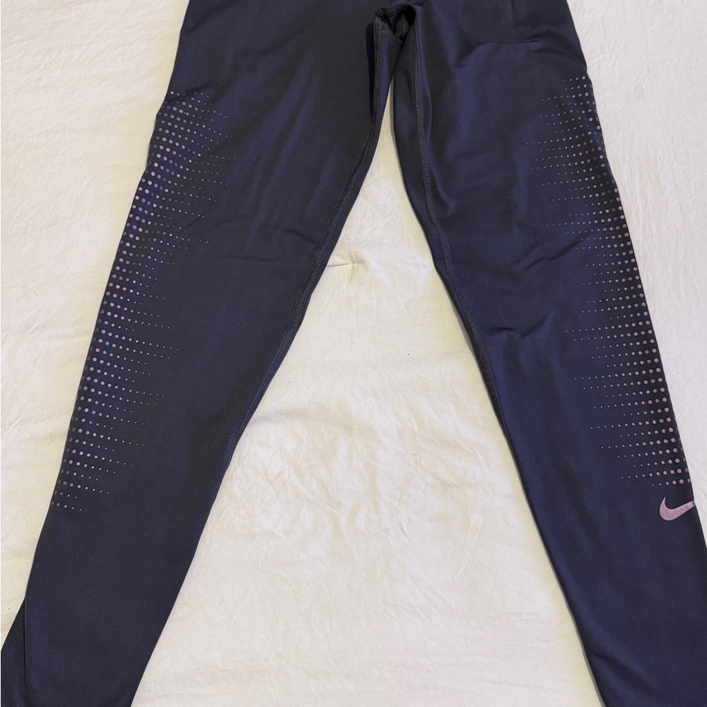 Nike Black and Pink Dri-FIT Leggings